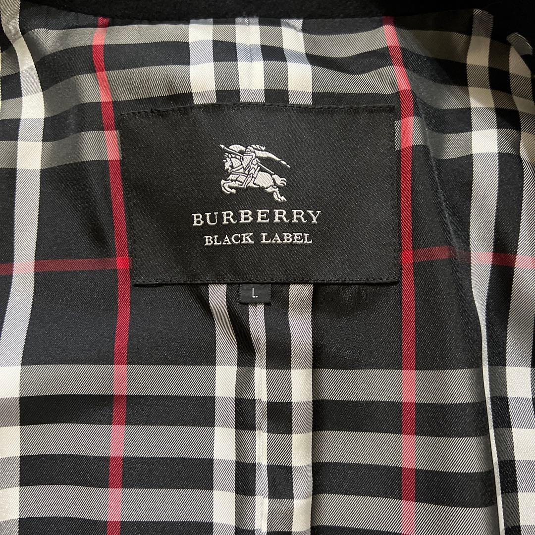 BURBERRY BLACKLABELシルバーボタンのチェスターコートL