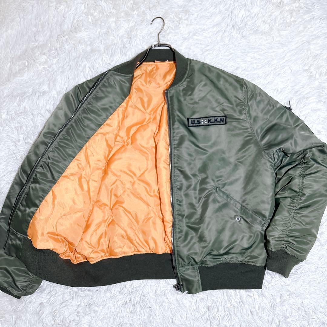 美品 PAL パル MA1 ミリタリー ジャケット カーキ 大きいサイズ