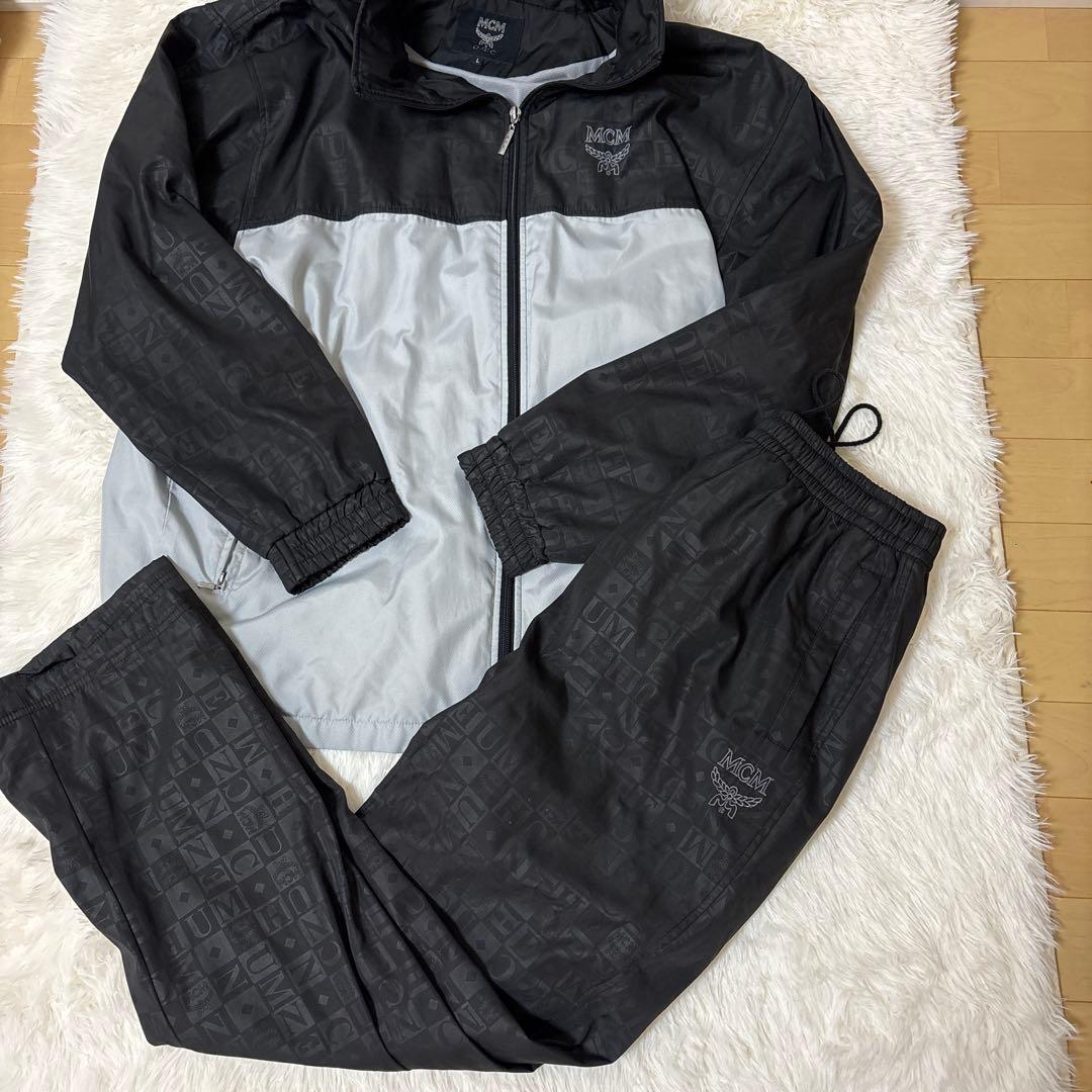 MCM 【激レア/ 当時物】ジャージ 総柄 セットアップ 刺繍　エムシーエム
