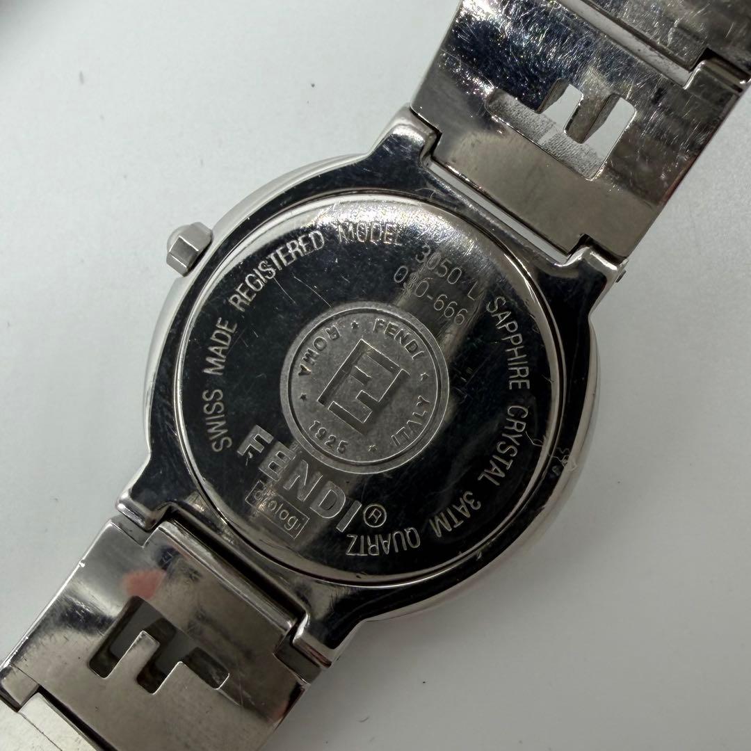 稼働/純正ベルト✨フェンディ 腕時計 3050L ミラー文字盤 QZ レディース