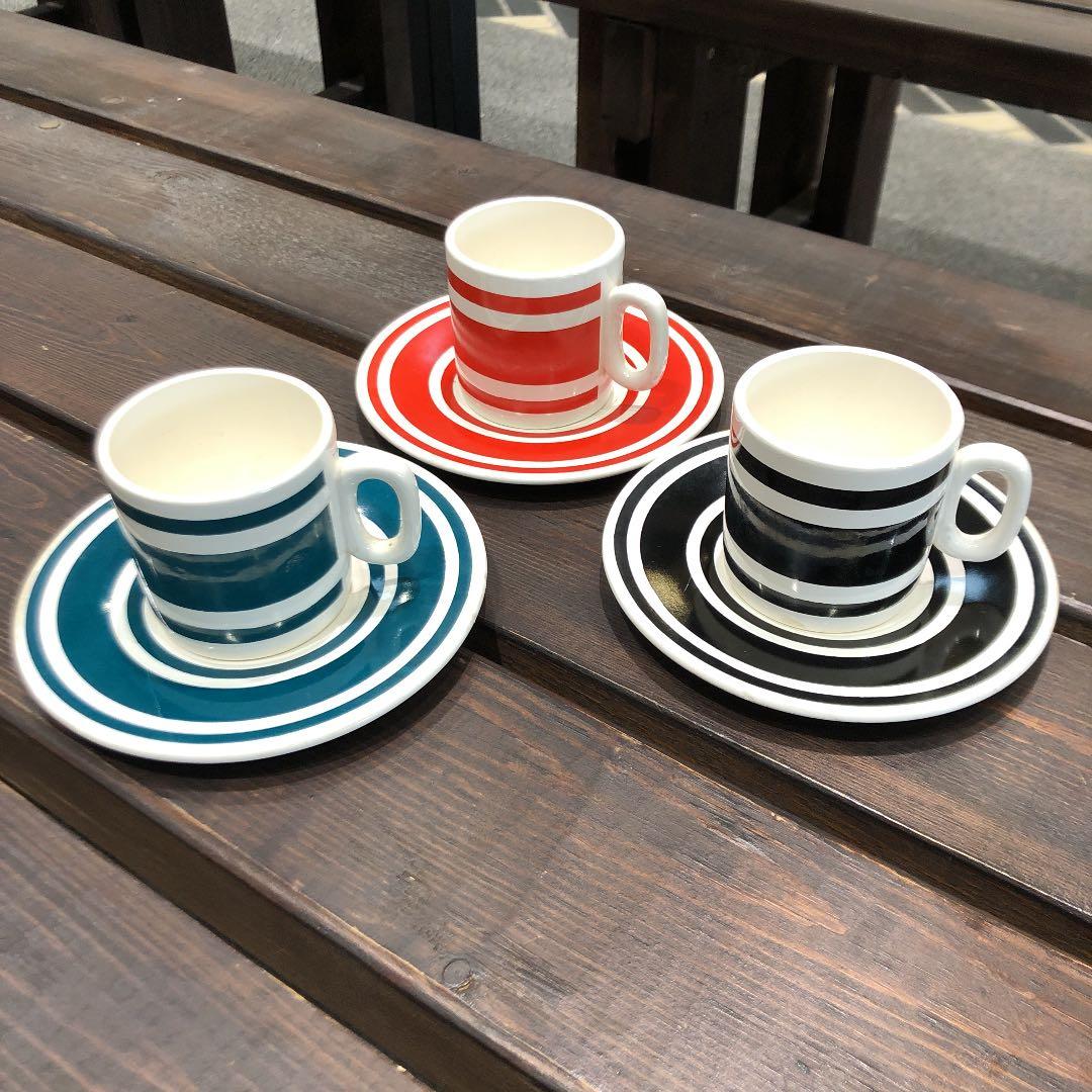 フランスアンティーク　SALINS デミカップ3客セット