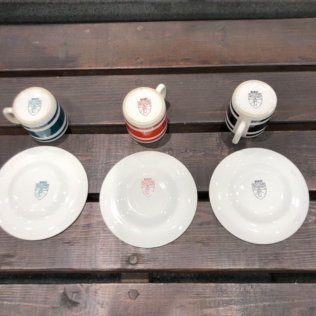 フランスアンティーク　SALINS デミカップ3客セット