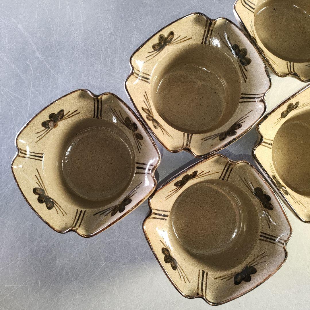 A1254-2/唐津焼/十四代中里太郎右衛門窯/絵唐津向付5客/共箱/懐石道具/