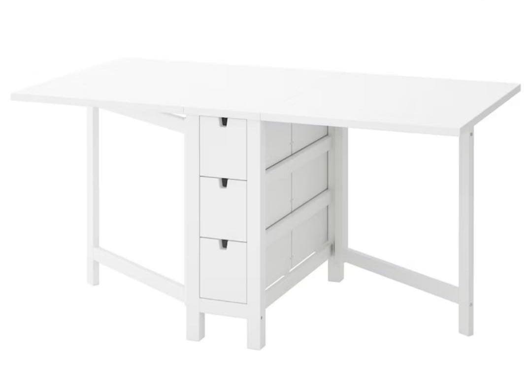 イケア　折りたたみ　テーブル　引き出し付き