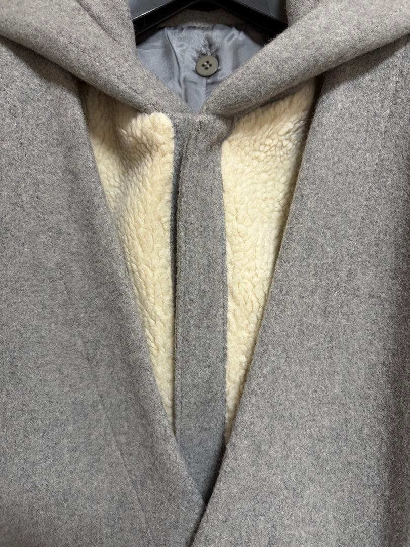 MACPHEE トゥモローランド　グレー フード付きロングコート　3way