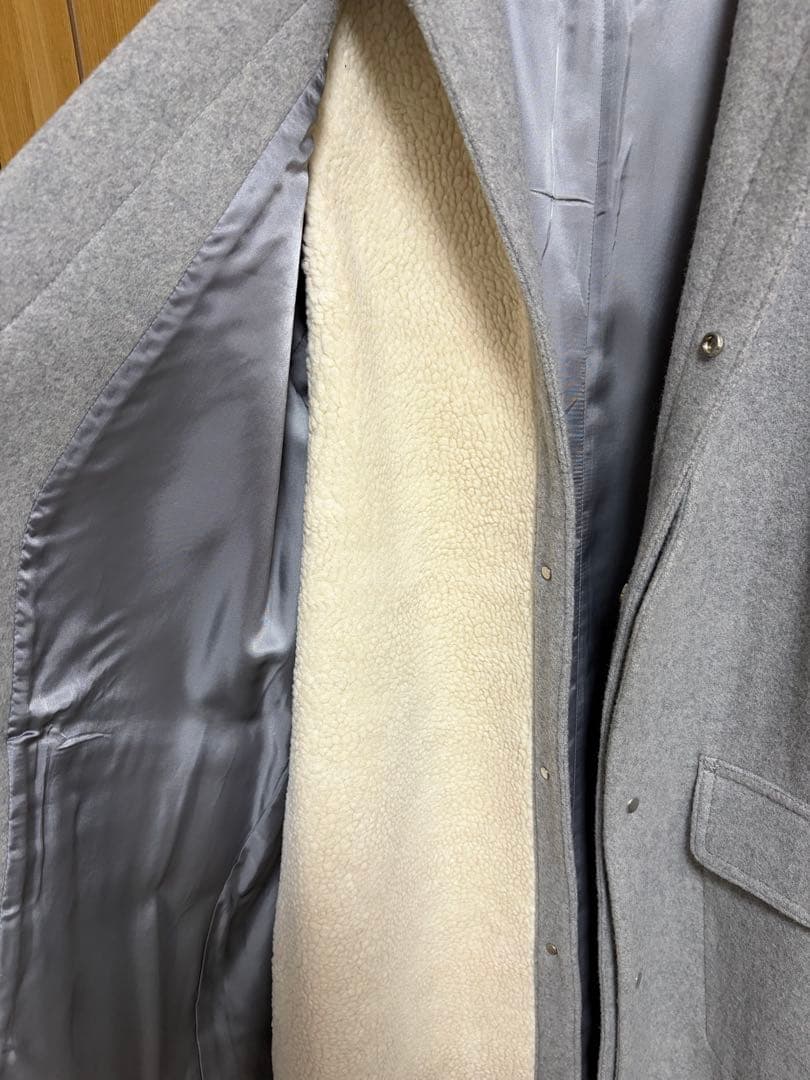 MACPHEE トゥモローランド　グレー フード付きロングコート　3way