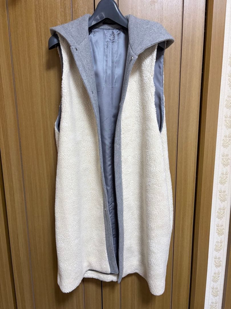 MACPHEE トゥモローランド　グレー フード付きロングコート　3way