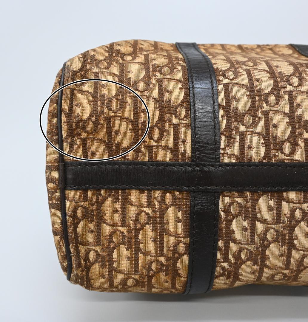 47955★年 クリスチャンディオール ボストンバッグ トロッター柄