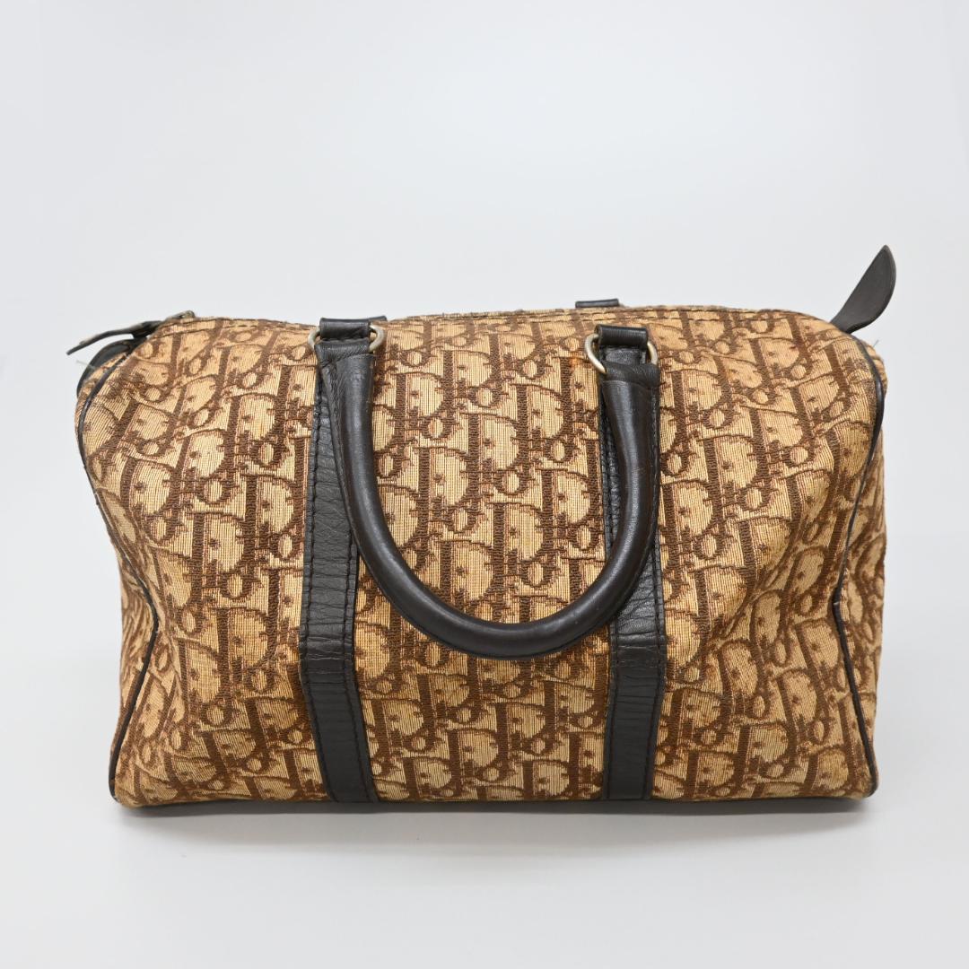 47955★年 クリスチャンディオール ボストンバッグ トロッター柄