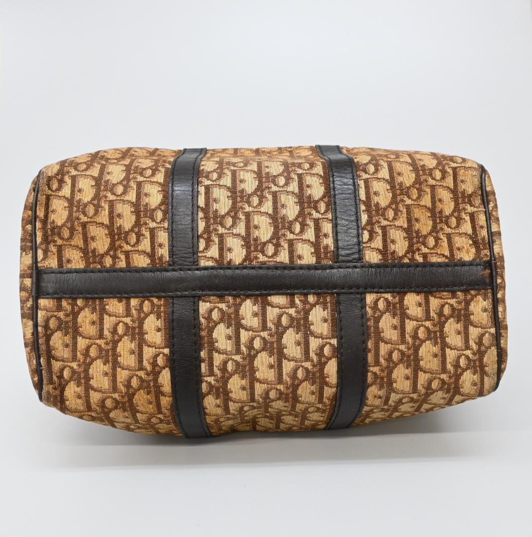 47955★年 クリスチャンディオール ボストンバッグ トロッター柄