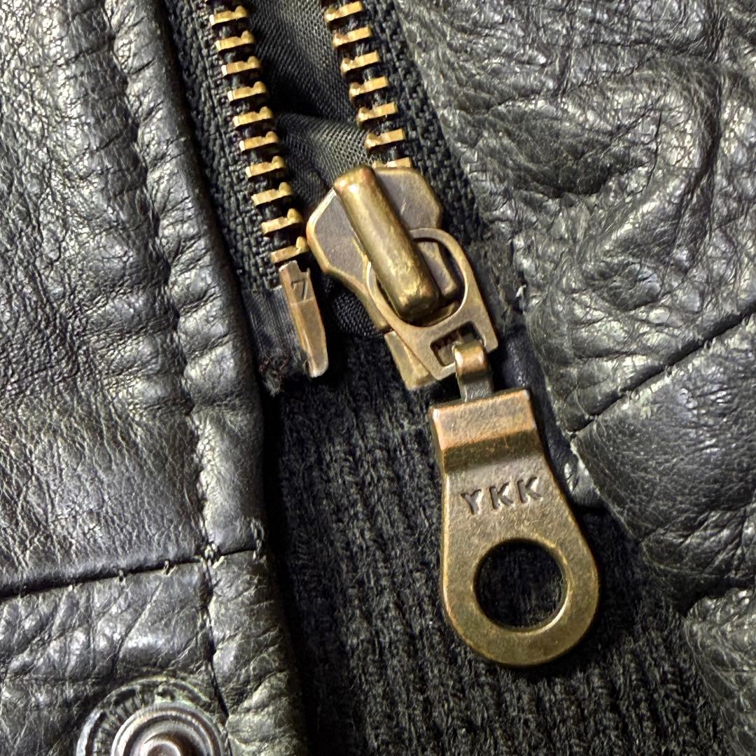 【ユーロ】90s A-2 ブラックレザー フライトジャケット XL 本革