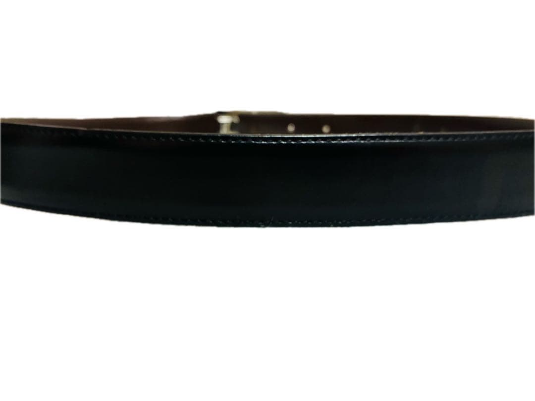 サルヴァトーレフェラガモ　レザーベルト ダブルガンチーニ　シルバー