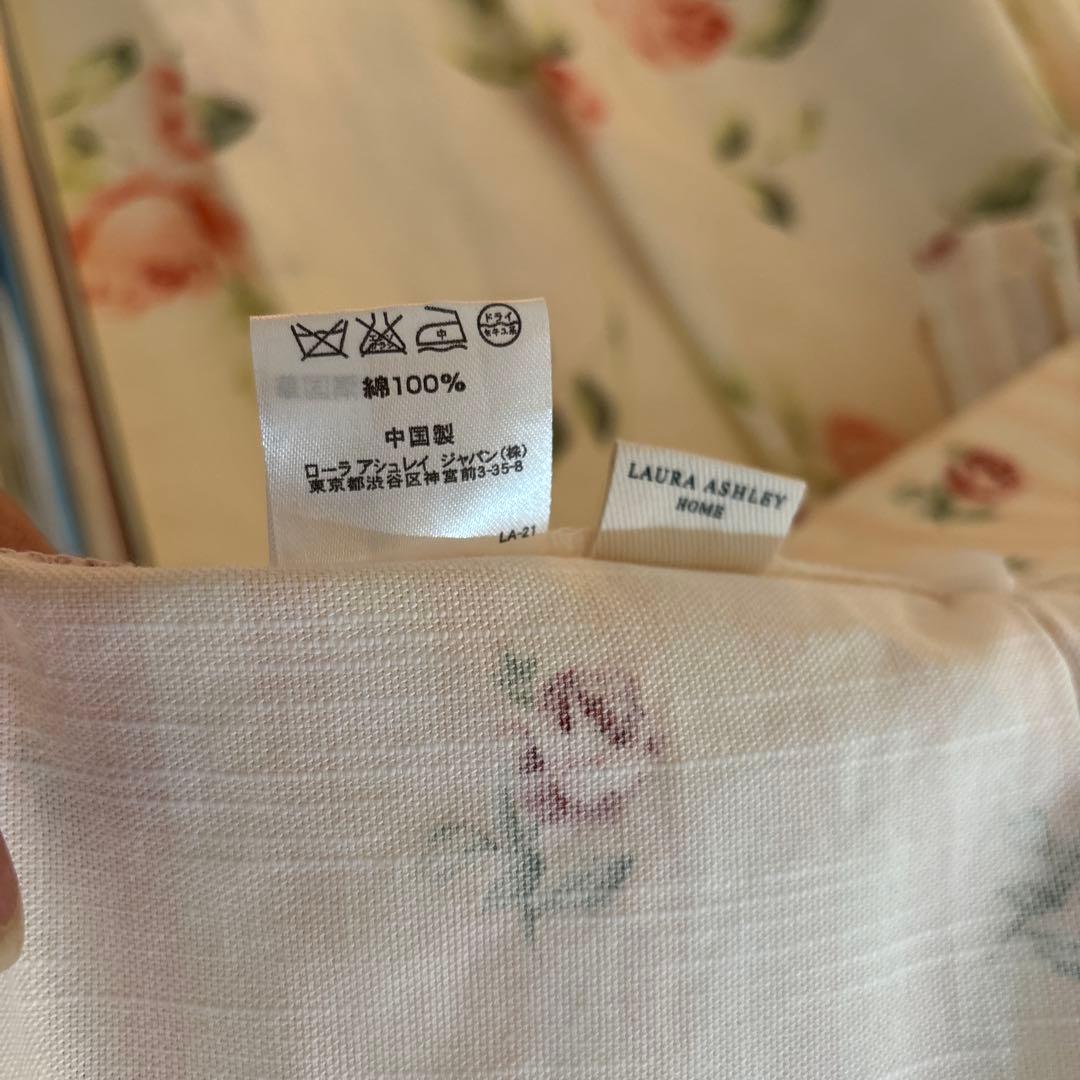 ローラアシュレイ カーテン中古 約100×138cm×4枚 花柄 綿100%