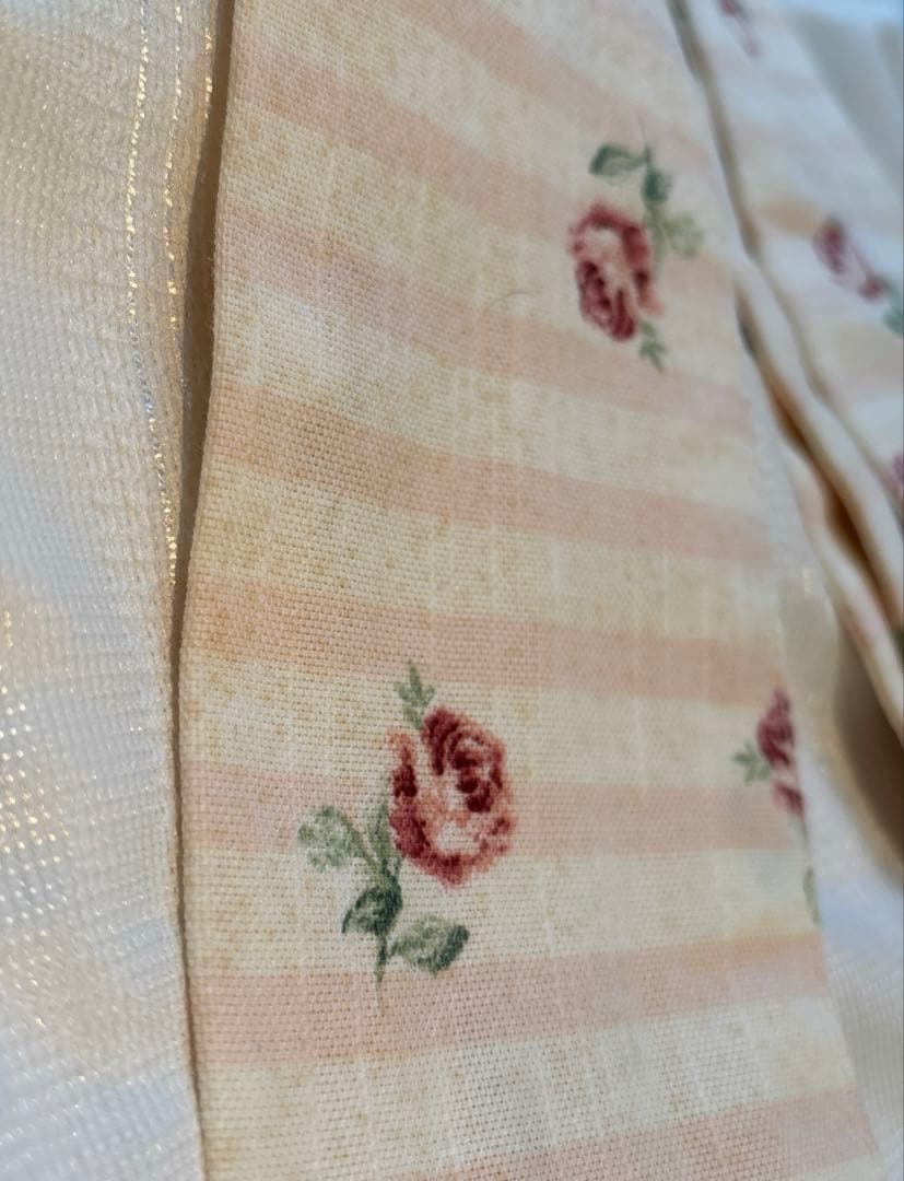 ローラアシュレイ カーテン中古 約100×138cm×4枚 花柄 綿100%