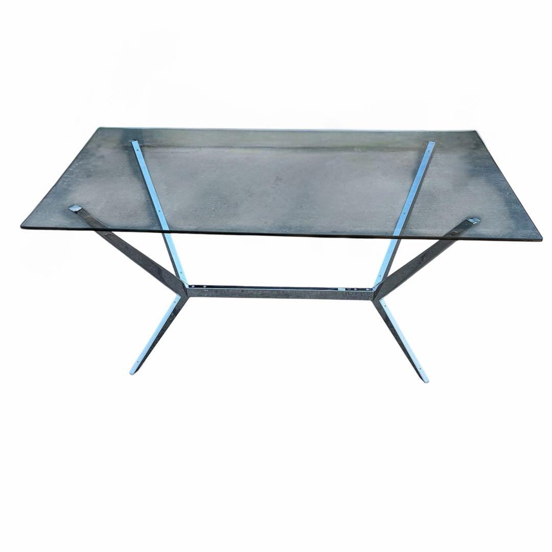 【美品】カリガリス ガラス天板ダイニングテーブル