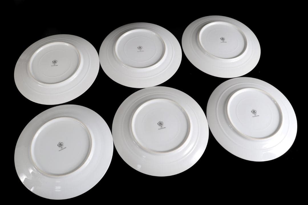 大倉陶園 呉須正倉院 プレート6枚 19.5ｃｍ 皿 プラチナ彩ハンドペイント