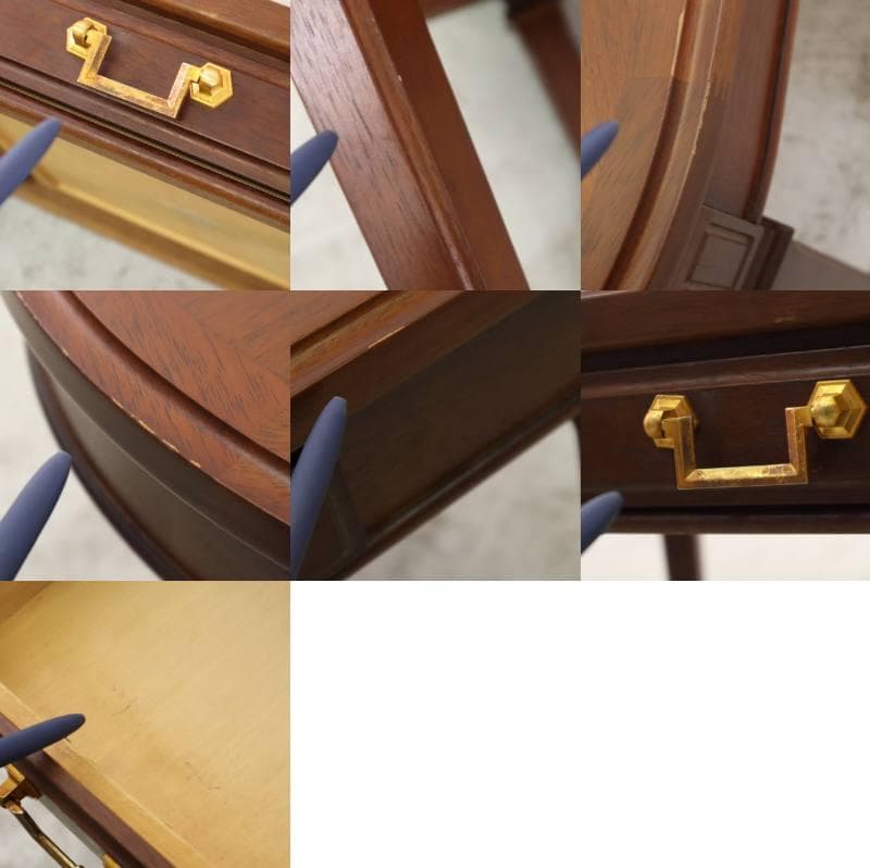 マルニ木工 地中海 センターテーブル112 楕円形 引き出し付き クラシカル