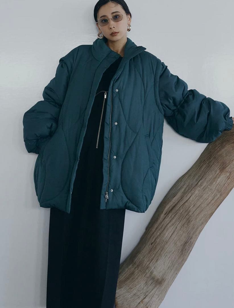 AMERI アメリ 2WAY WAVE STITCH PADDED JACKET