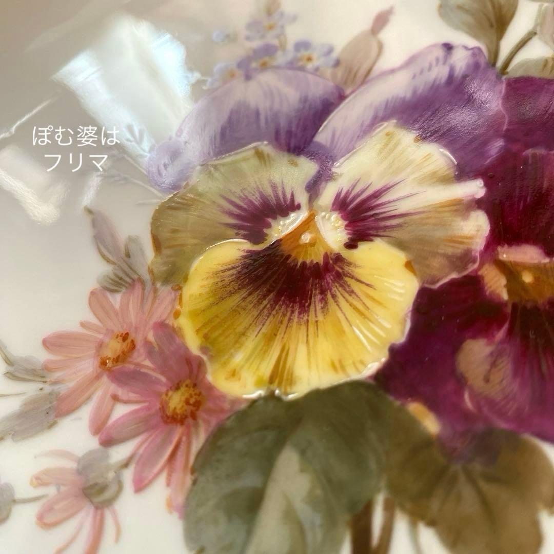 【KPMベルリン】自然主義 印象主義／金縁盛上 キャビネットプレート ②