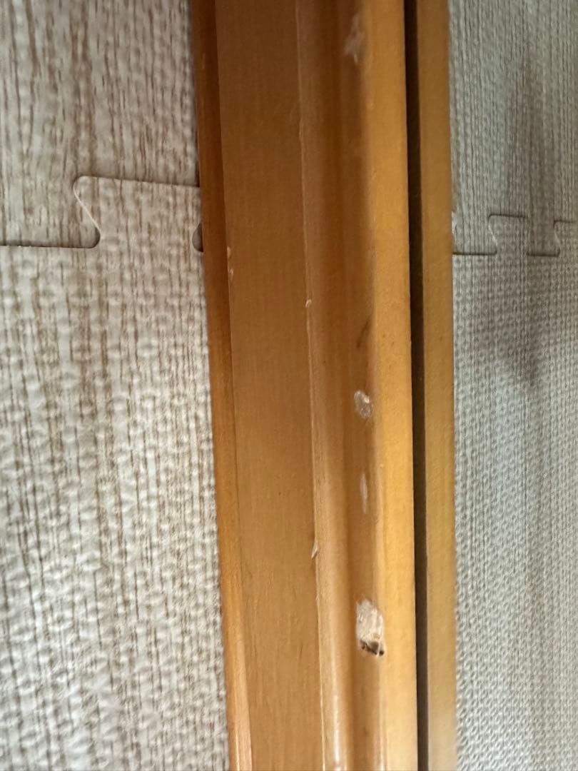 木製スタンドミラー 大きめ ブラウン