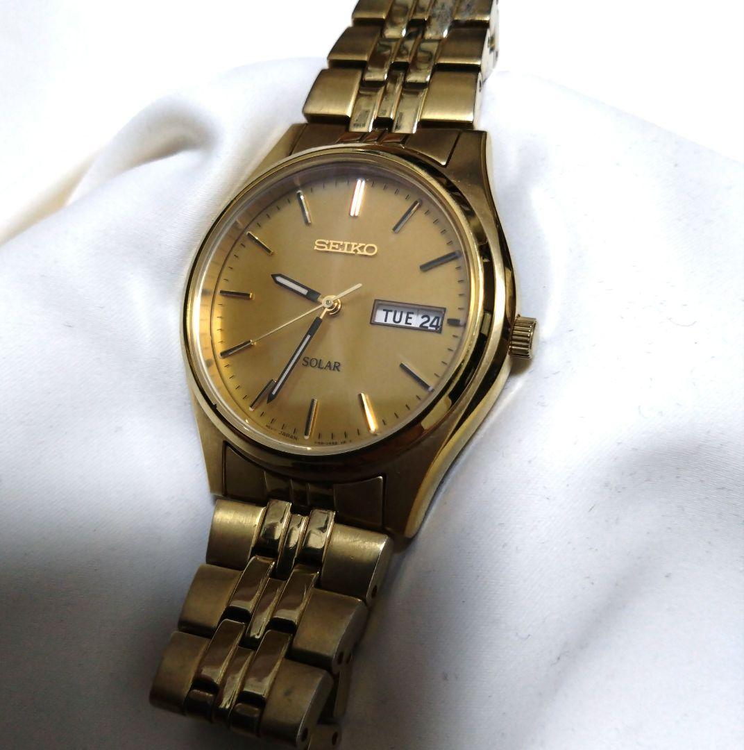 大人気　SEIKO　ゴールド　SOLAR