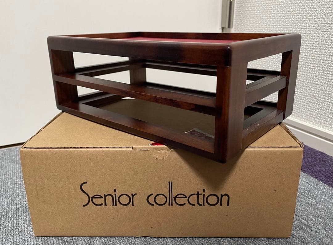 豊岡クラフト　文具ケース Ｌ 引き出し二段タイプ