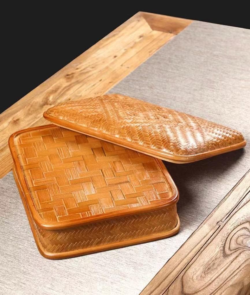 竹製 茶道具収納ボックス 収納小物入れ　お菓子入れ 2色選択可