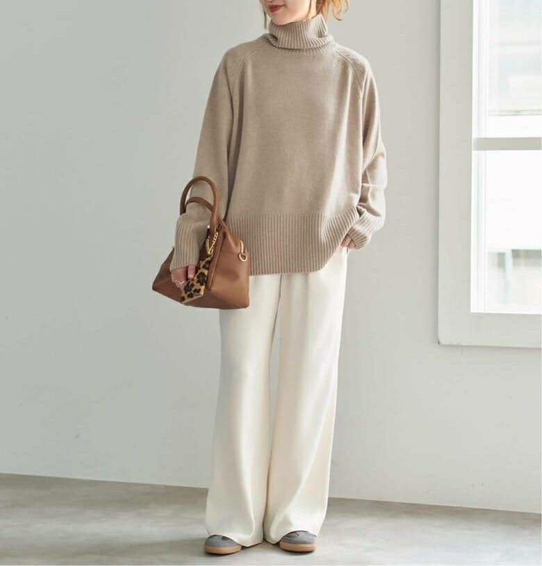 未使用品　Spick and Span　ウールカシミヤ タートルニット