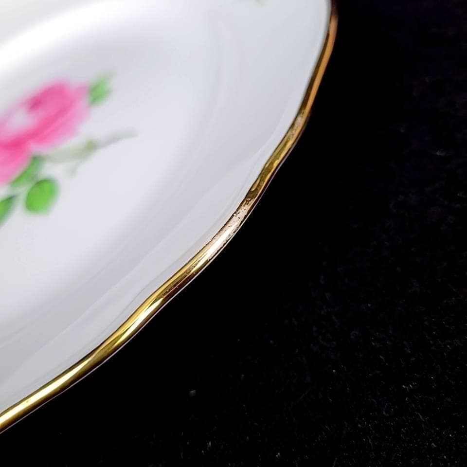 ●美品＊マイセン　ピンクローズ　マイセンのバラ　デザートプレート　18cm 1