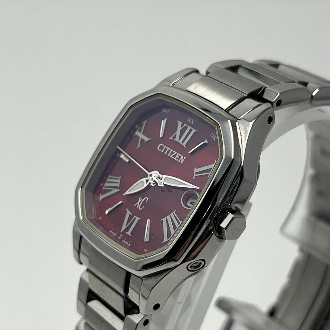 二次電池交換済 極美品 シチズン クロスシー xC エコ・ドライブ ワインレッド