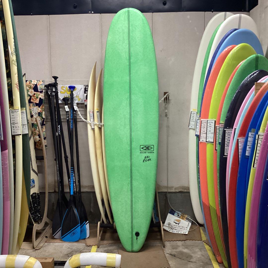 誰でも乗れる新品格安オーシャンアースイージーライダーソフトボードグリーン8'0