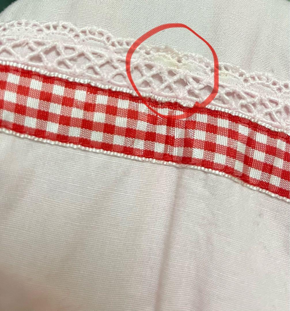 Angelic Pretty Fancy Ribbon エプロン ピンクxアカ