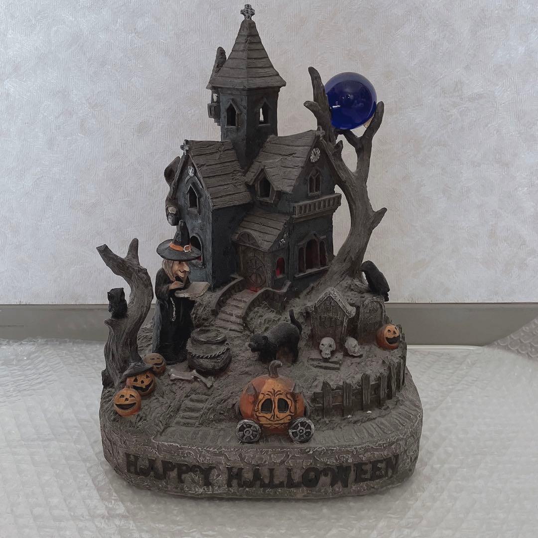 ハロウィン ウィッチズキャッスル オブジェ ディスプレイ ランプ 置物