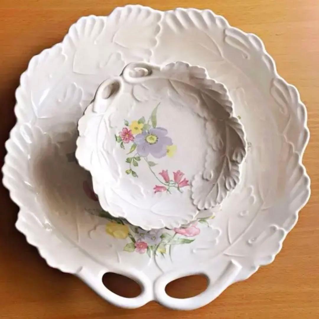 昭和レトロ デッドストックMignon ミニョン フラワープレートセット