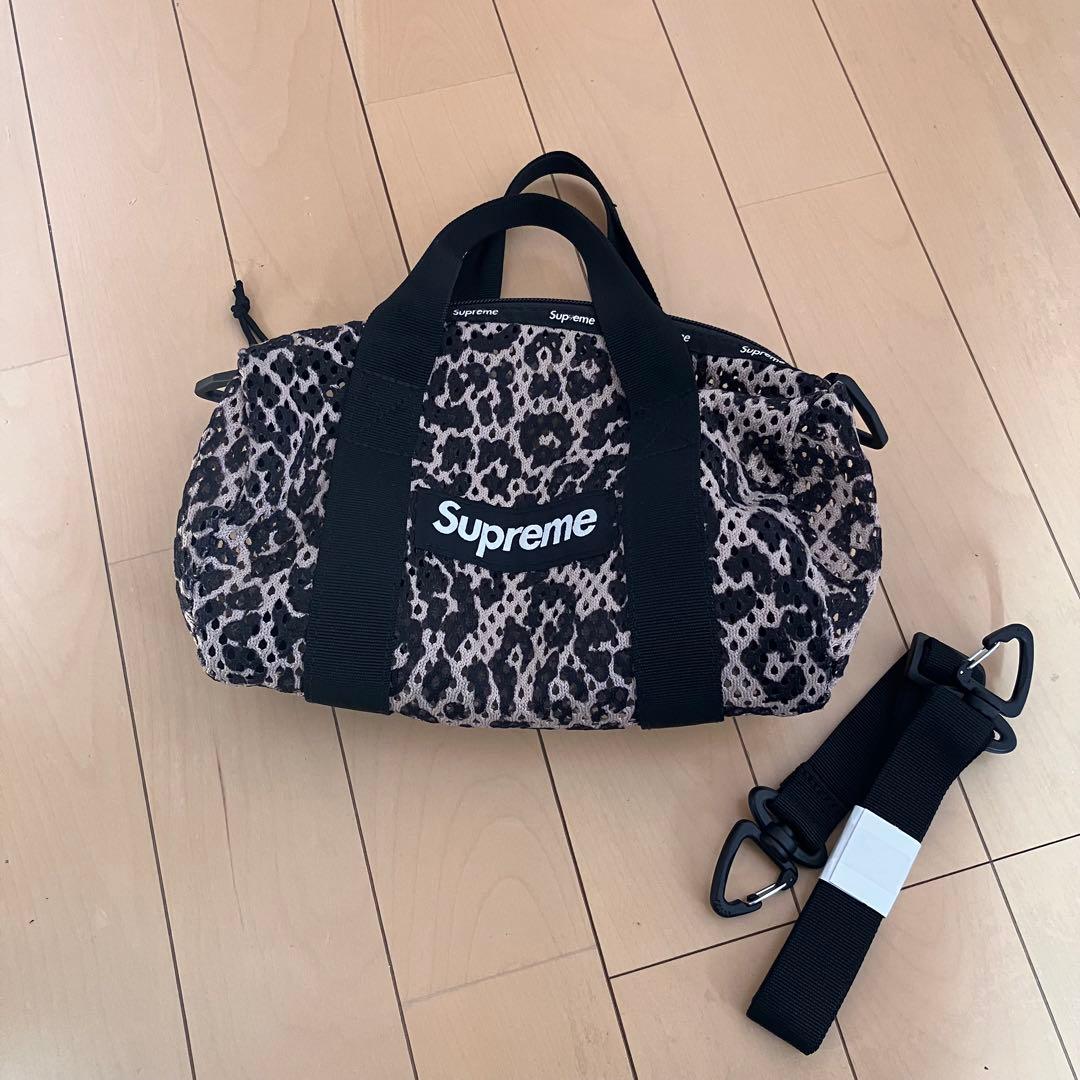 込★Supreme Mesh Mini Duffle Bag★レオパード柄
