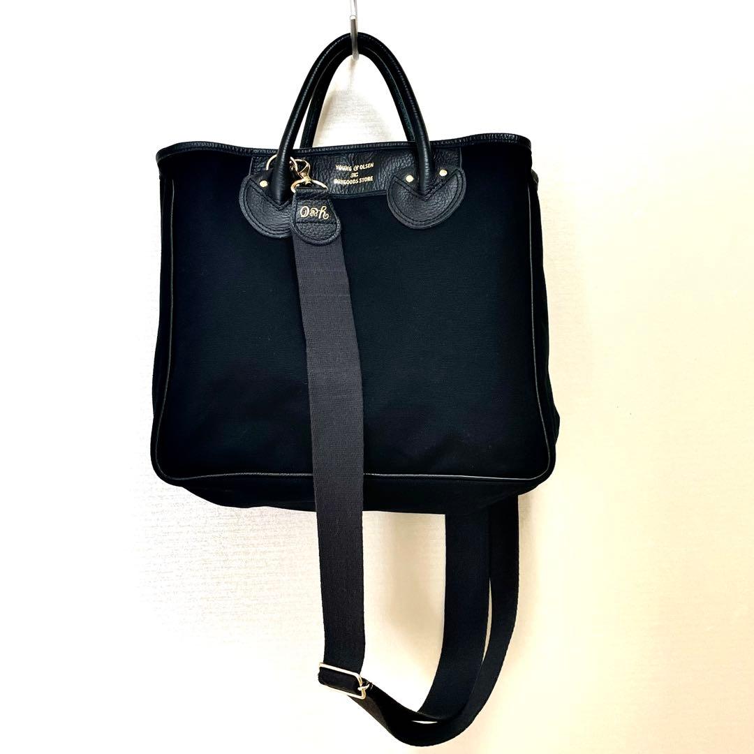 YOUNG&OLSEN fo SALON 2WAYキャンバスショルダー別注品 黒