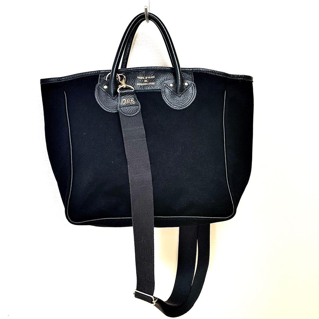 YOUNG&OLSEN fo SALON 2WAYキャンバスショルダー別注品 黒
