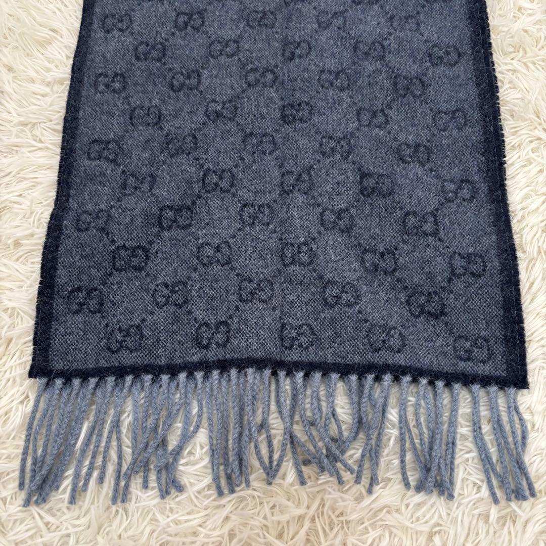 GUCCI グッチ GG シェリーライン マフラー ストール ウール×アルパカ