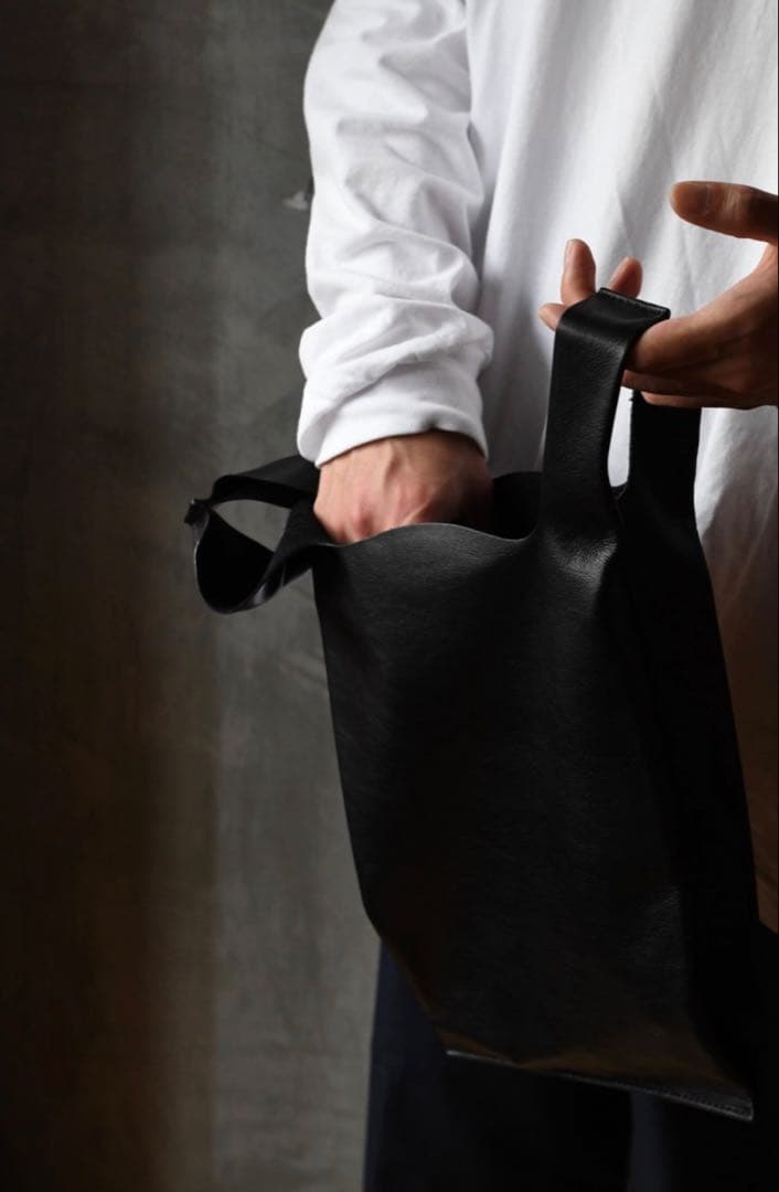 バッグ Leather Conveni Bukuro Black