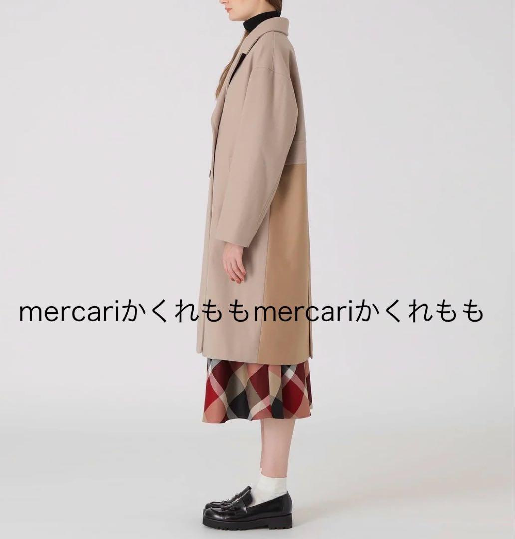 専用★ブルーレーベルクレストブリッジ チェスターコート ベージュ裏地赤チェック★