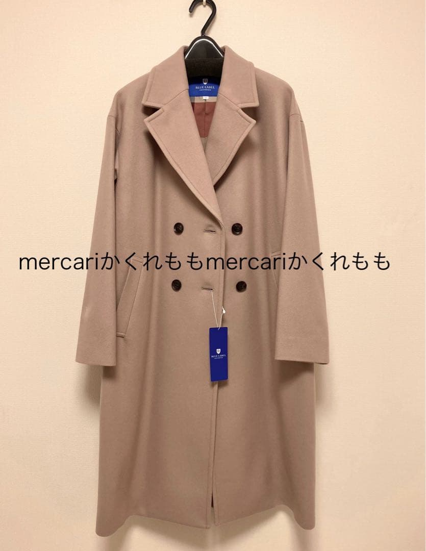 専用★ブルーレーベルクレストブリッジ チェスターコート ベージュ裏地赤チェック★