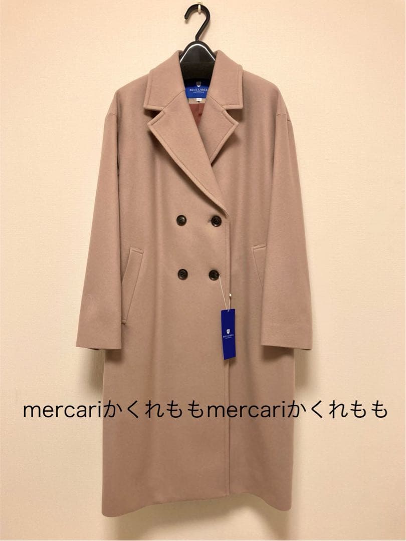 専用★ブルーレーベルクレストブリッジ チェスターコート ベージュ裏地赤チェック★