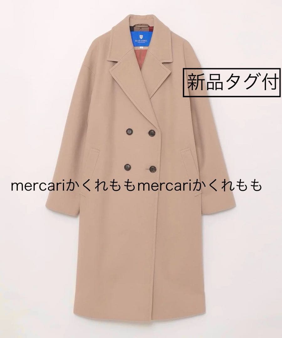 専用★ブルーレーベルクレストブリッジ チェスターコート ベージュ裏地赤チェック★