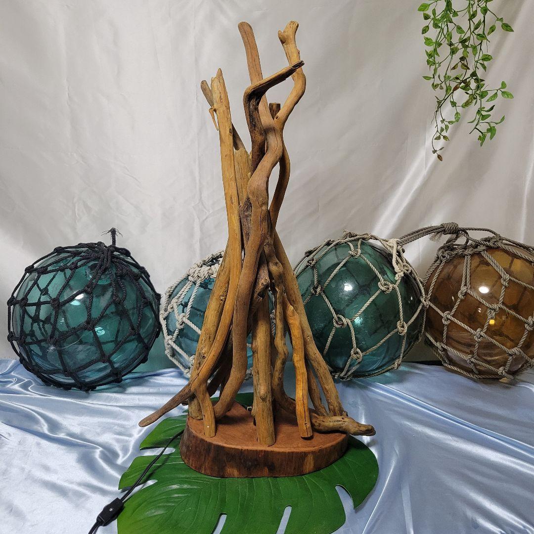 流木ランプ　流木照明　流木インテリア　行灯　オブジェ　ハンドメイド