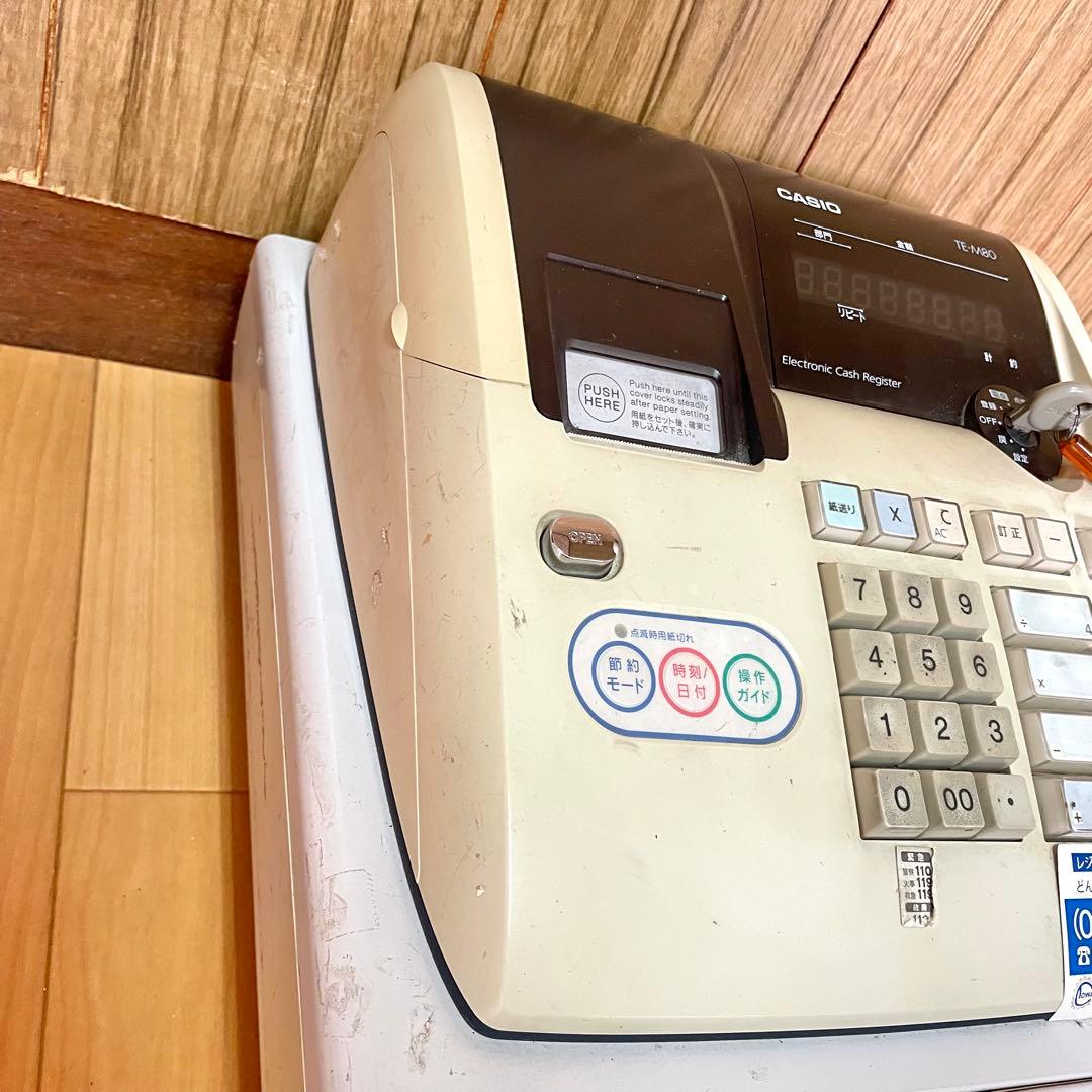 CASIO レジスター本体 TE-M80 未使用レジロール2本付 カシオ