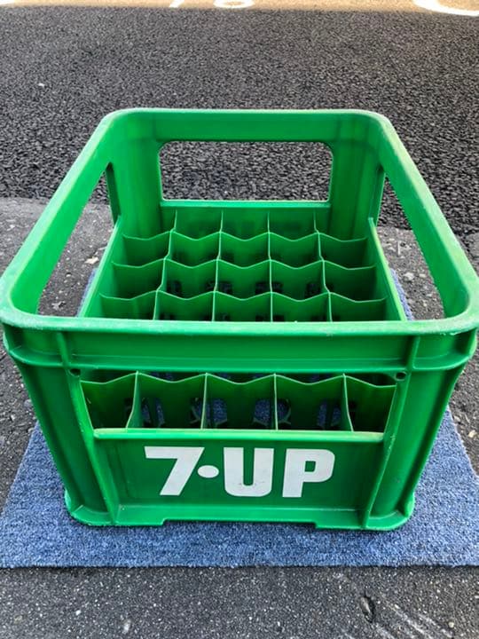 7up　瓶　コンテナ　収納　カゴ　ボトルケース　セブンアップ　ビンテージ 雑貨