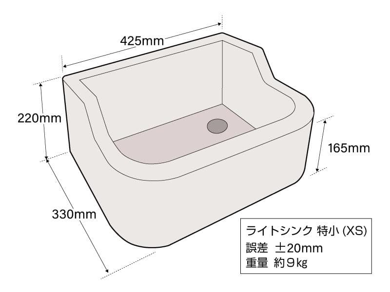 作善堂タイルシンク流し台　美濃焼タイルシンク　タイル流し　ＸＳサイズ　5011