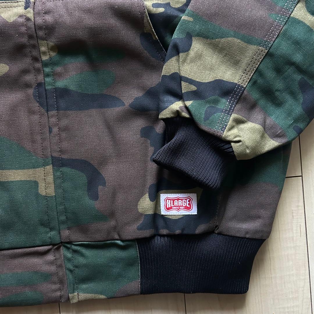 XLARGE 迷彩 ジップアップフーディ