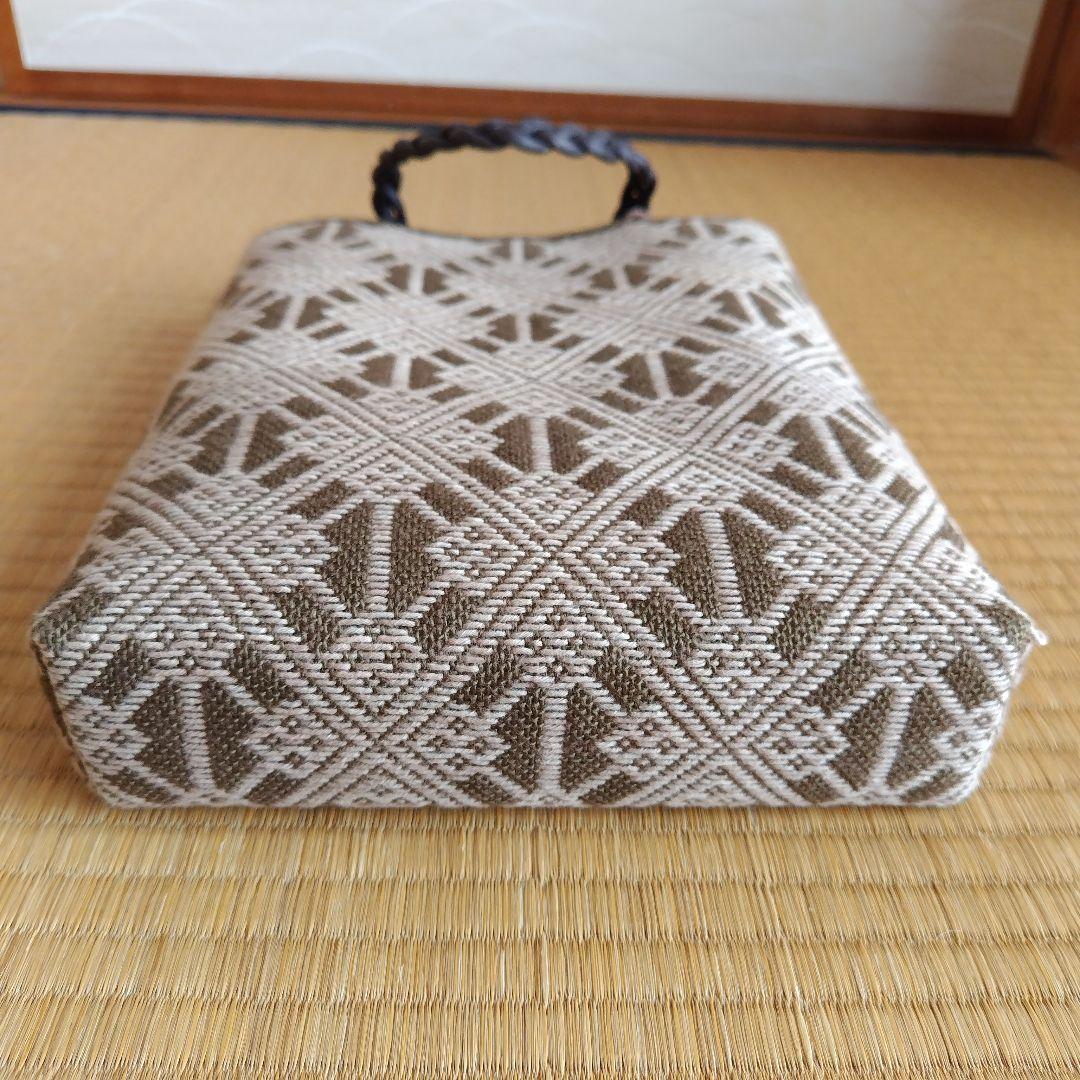 草木染め　こぎん刺し　ハンドバッグ