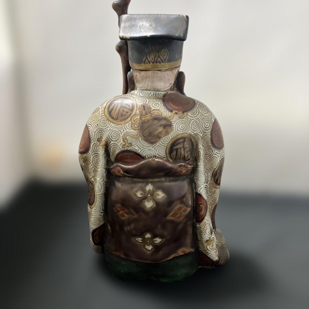 (2-50)九谷焼寿老人像約28cm